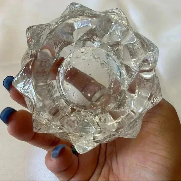 Vintage Glass Artichoke Candle Holder - Picture 4 of 4